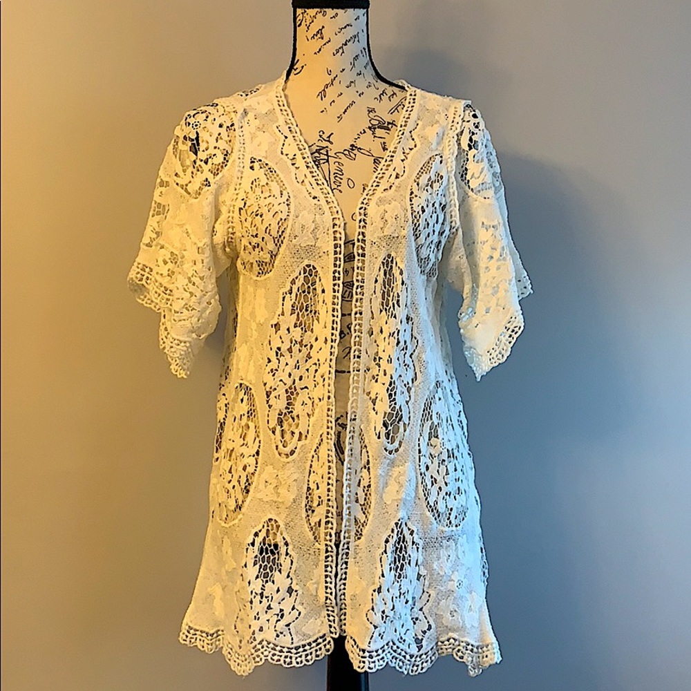 Lace Cardigan, Open Front